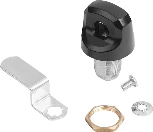 Drehriegel mit Freilauf und Knebel - K1275 - bei HUG Technik ✭