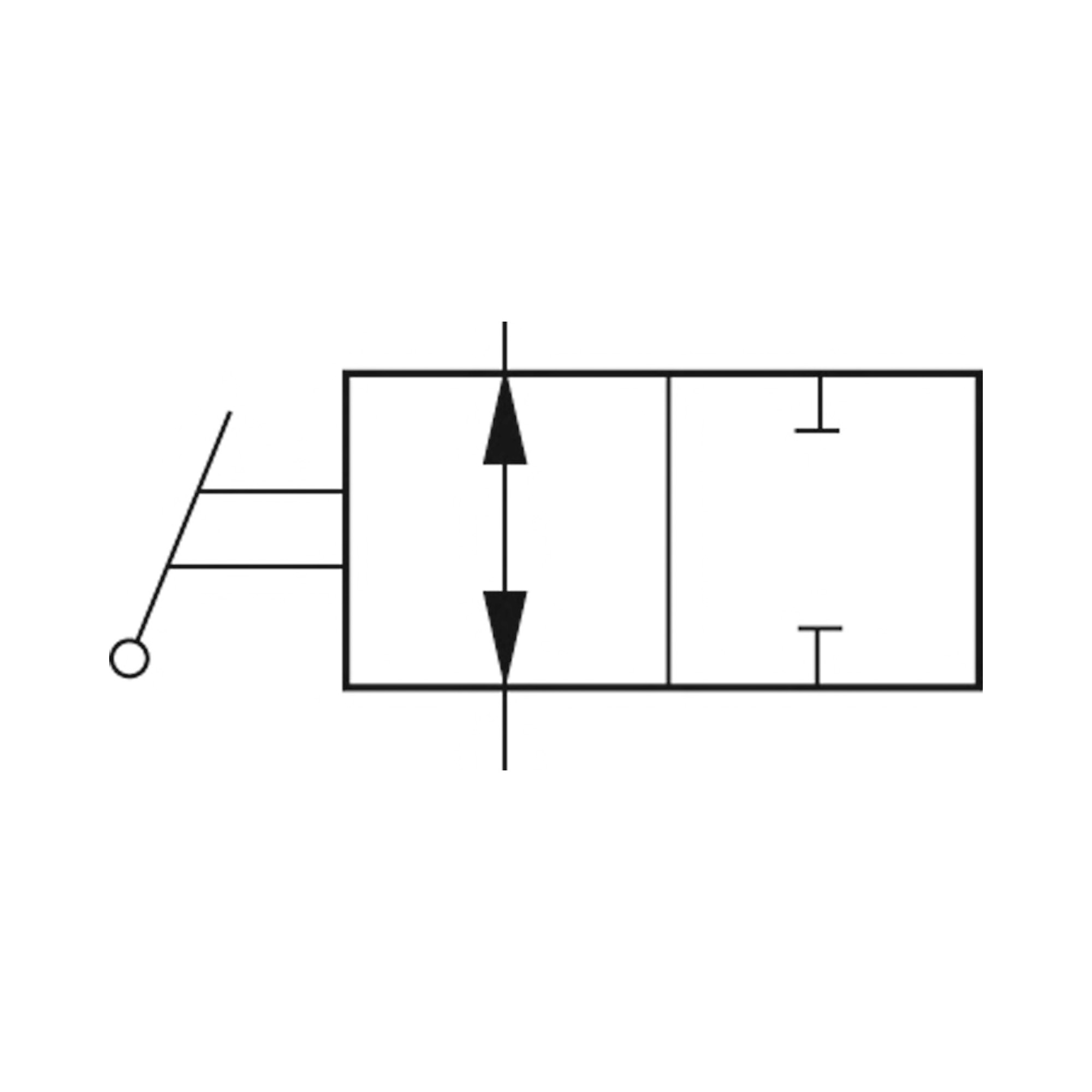 2/2-Wege-Kipphebelventil, beidseitig, Gew.anschluss G 1/8,G1/8IG - erhältlich bei ✭ HUG Technik ✓