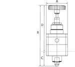 Präzisionsdruckregler G 1/4, Regelbereich 0,05 - 8 bar, ohne Manometer - erhältlich bei ✭ HUG Technik ✓