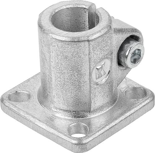 Produktbild Rohrverbinder mit Fuß M=42 G=42 L=37, Form:A Aluminium, Komp:Stahl, A=16,1 - K0477.516 - bei HUG Technik ☆