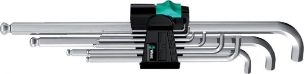 Wera® Winkelschlüssel-Satz, metrisch, gestellverchromt, 9-teilig 950/9 Hex-Plus 4 - gibt’s bei ☆ HUG Technik ✓