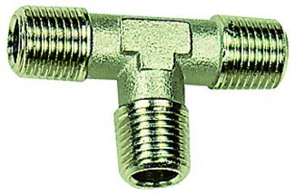 T-Stück, AG/AG/AG, R 1, SW 30, Messing vernickelt - gibt’s bei HUG Technik ✓