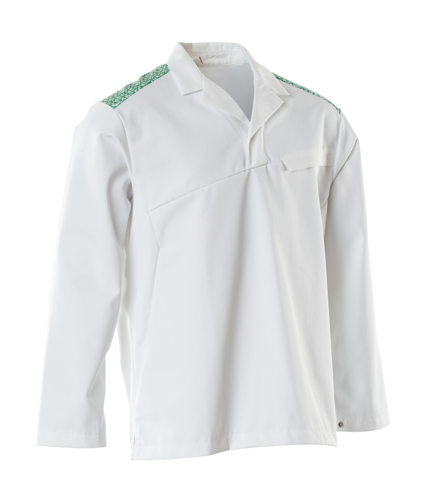 MASCOT® FOOD & CARE Schlupfkasack  Gr. 2XL, weiß/grasgrün - gibt’s bei ☆ HUG Technik ✓