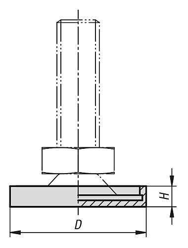 Kappe für Stellfüße H=4,8 Polyethylen, D=31,8 - K0679.1030 - bei HUG Technik ♡