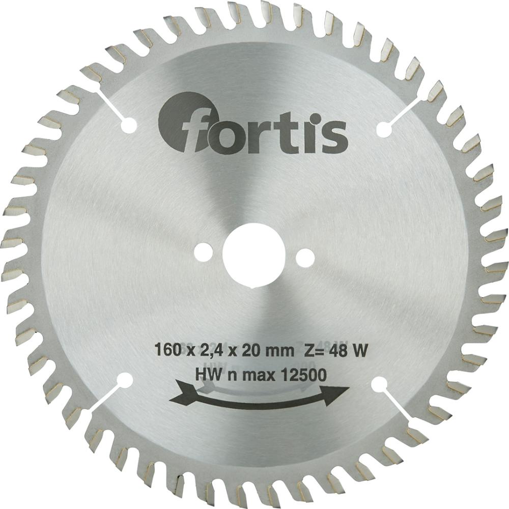 HW-Kreissägeblatt 160x2,8 x20 mm Z48W Fortis - bei HUG Technik ✓