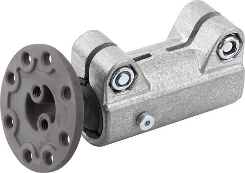 Rohrverbinder gerade, für Rundrohre, A=30,1, L=110, mit Kugelgelenk, Aluminium Gleitgeschliffen, Komp:Stahl - K0483.5301