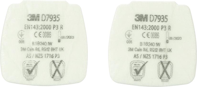 3M™ Secure Click™ Partikel-Einlegefilter D7935, P3 R - bei HUG Technik ✭