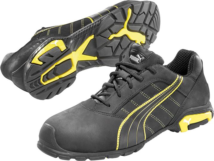 Puma® Sicherheitshalbschuh Amsterdam LOW 642710, S3 SRC, schwarz/gelb - bei HUG Technik ☆