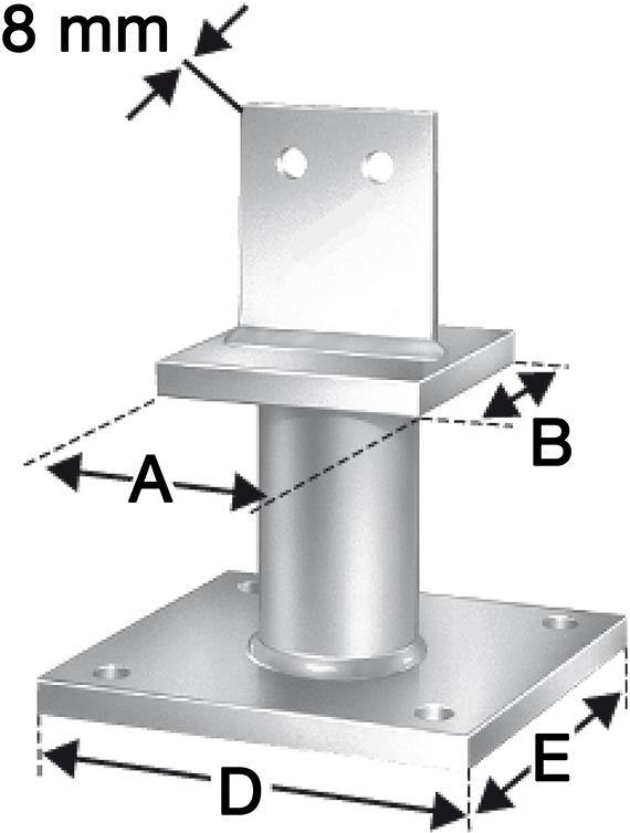 Simpson Strong-Tie® Stützenfuß PISBMAXIG-B 120 x 120 x 148 mm - erhältlich bei ♡ HUG Technik ✓