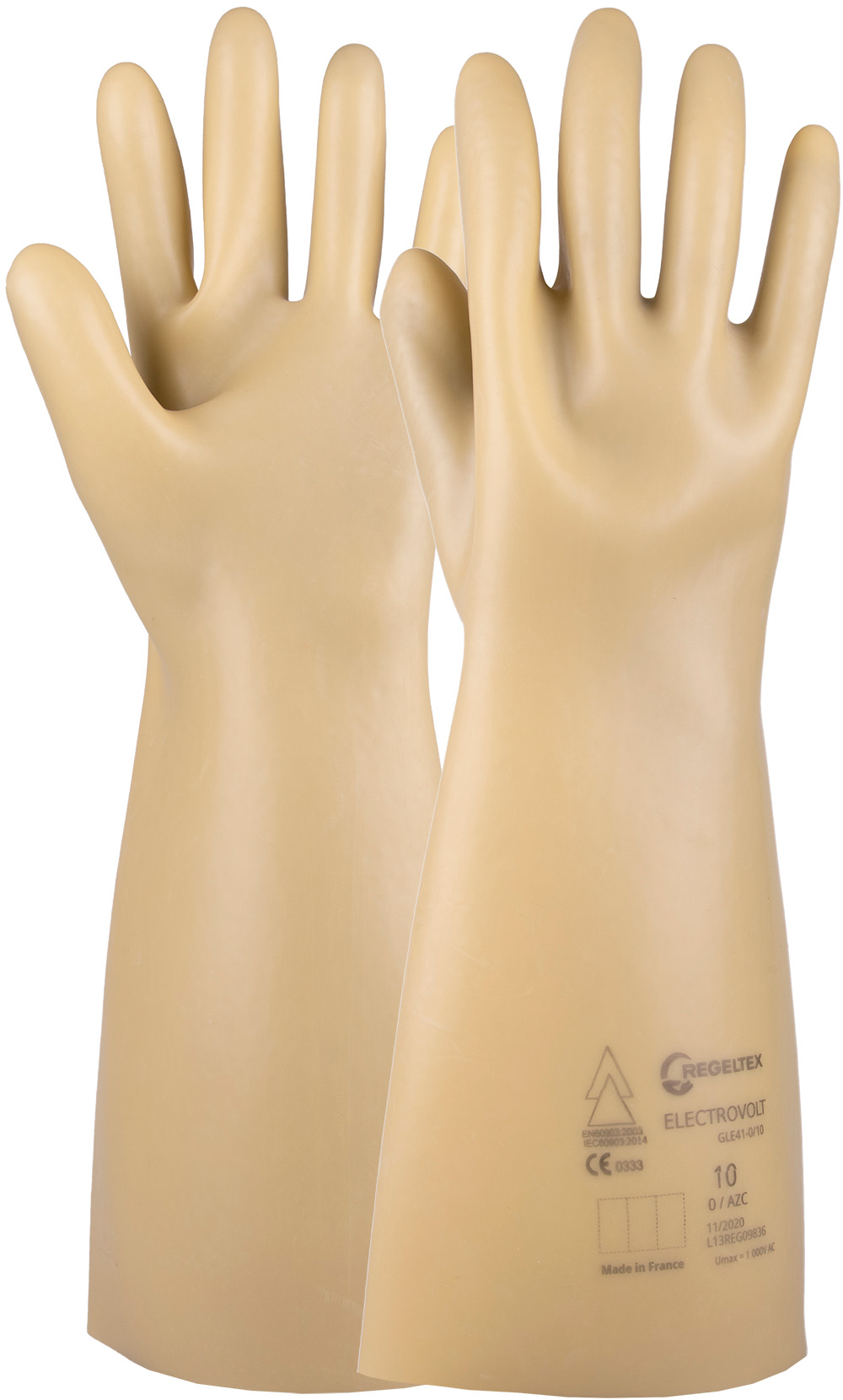 Isolierhandschuh aus Naturlatex, bis 1.000 V, Klasse 0