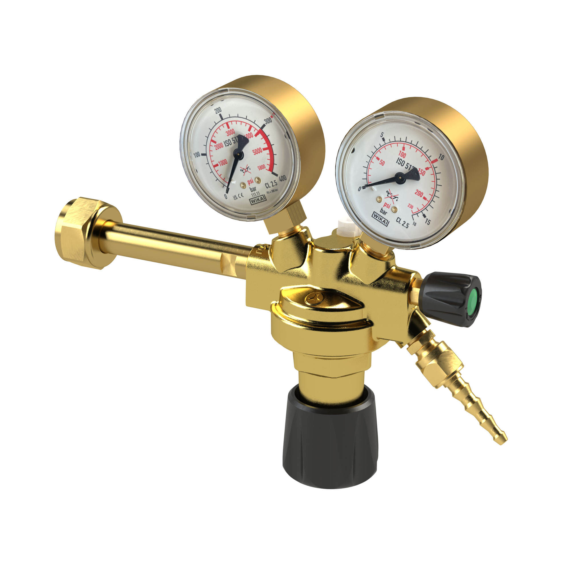 Flaschendruckminderer, 200 bar, Argon/Helium, Arbeitsdr. 0-10 bar - erhältlich bei ❣ HUG Technik ✓