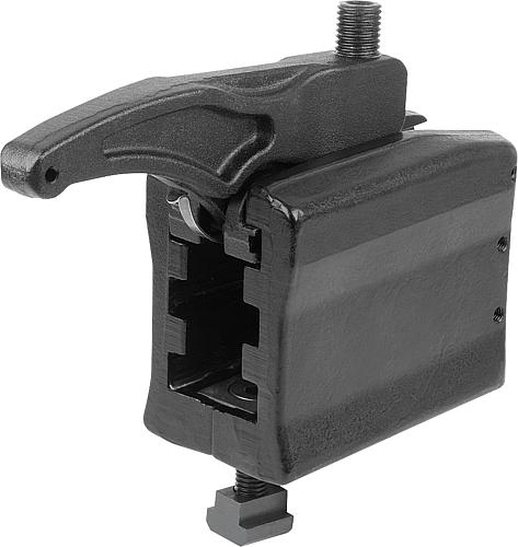 Kraftspanner 3-Stufig, lange Ausführung, Form:A mit Spannarm, M12, L=130, B=68, H=101, Vergütungsstahl - K1664.1121301