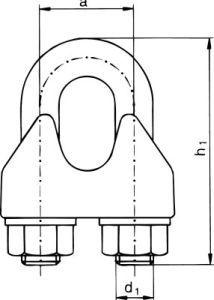 Drahtseilklemme 10mm/M8 3/ 8 Zoll ehem. DIN 1142, Stahl galvanisch verzinkt, Packung mit 50 Stück - direkt von HUG Technik ✓