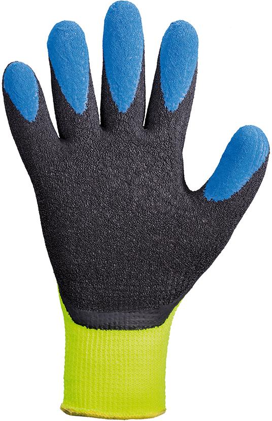 STRONGHAND® Winterstrickhandschuh Forster, Latex, Gr. 10, gelb-schwarz-blau - kommt direkt von HUG Technik 😊