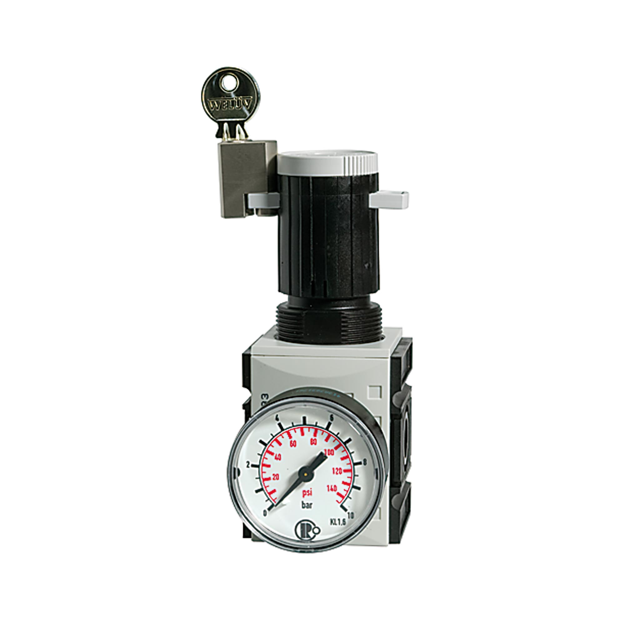 Druckregler, durchgehende Druckversorgung »FUTURA«, BG 2, G 1/2, 0,5-10 bar - bei HUG Technik ☆