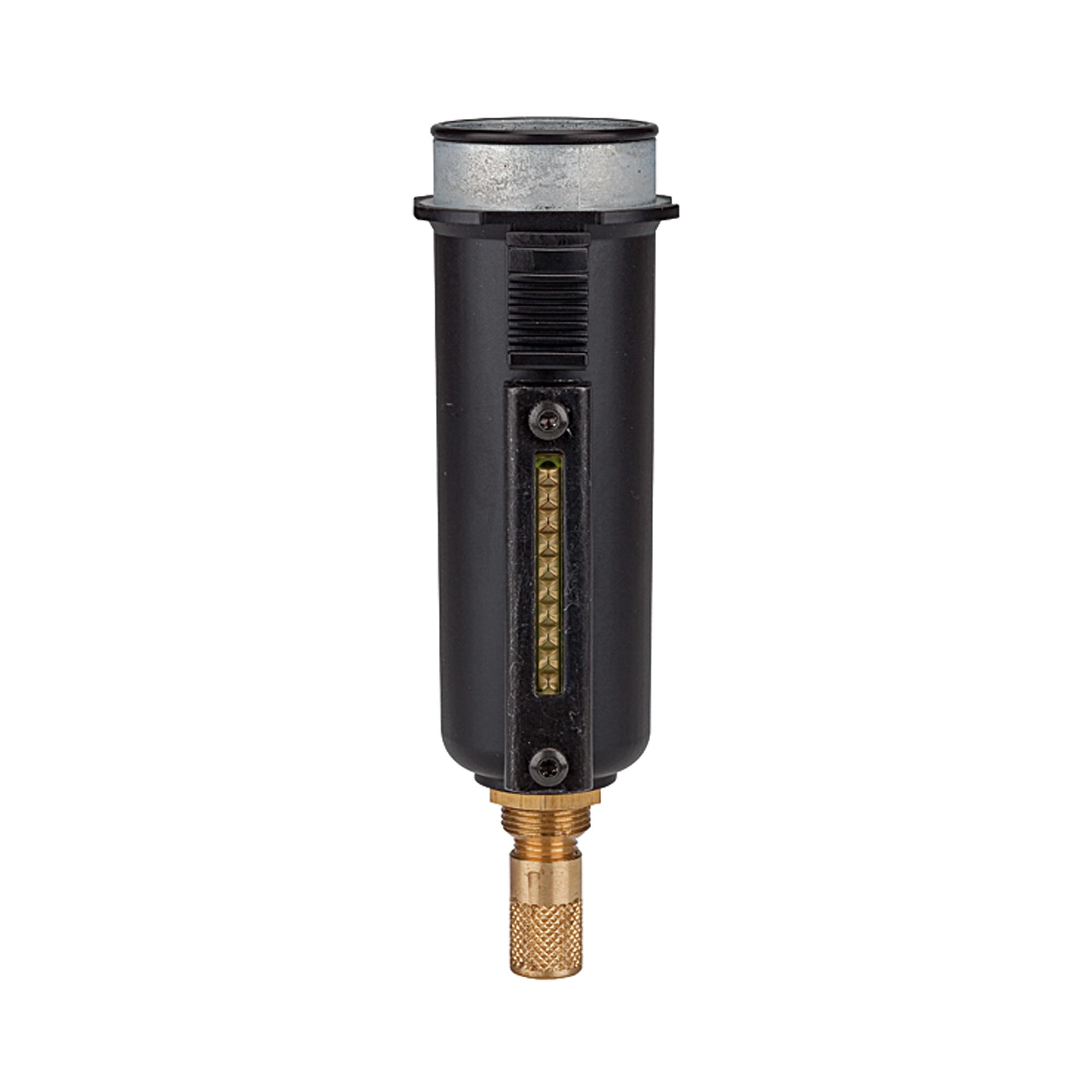 Metallbehälter mit Sichtrohr, inkl. O-Ring, mit autom. Ablass BG1 - bei HUG Technik ✭