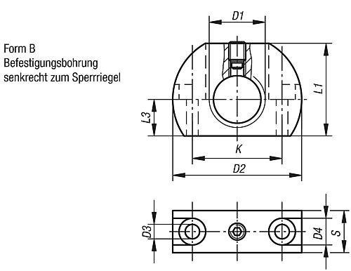 Haltestück M12, Form: B Stahl - K0638.212 - bei HUG Technik ✭