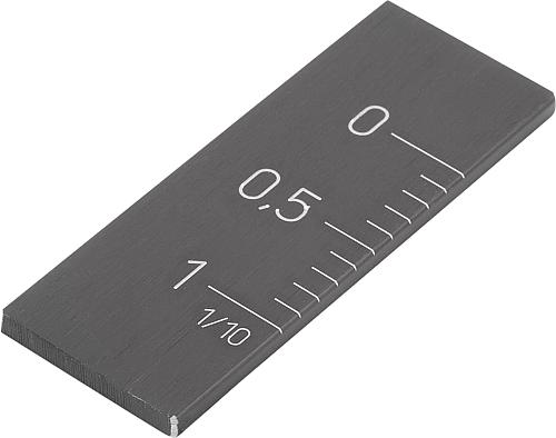 Produktbild Nonius selbstklebend L=40 Aluminium, vertikal - K0757.0101 - erhältlich bei ♡ HUG Technik ✓