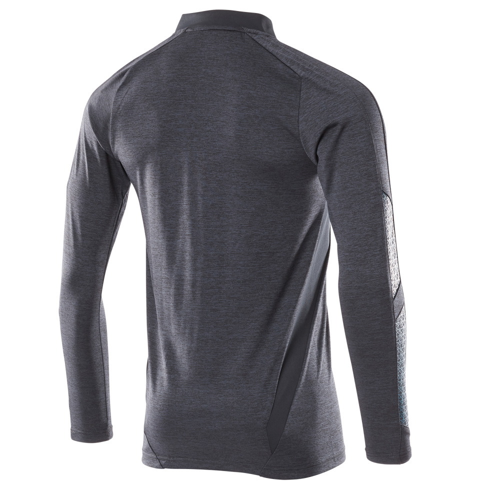 MASCOT® ACCELERATE Polo-Shirt, Langarm  Gr. 2XL/ONE, schwarzblau meliert - erhältlich bei ♡ HUG Technik ✓