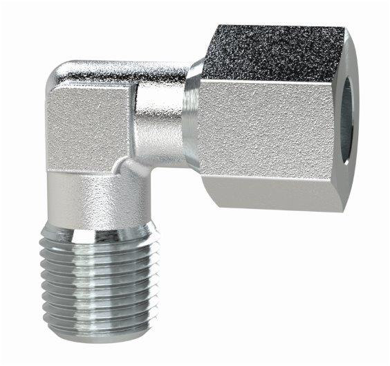Winkel-Einschraubverschraubung, NPT 1/8 a., Rohr-Ø 5, Stahl verzinkt - bei HUG Technik ✓ ✌