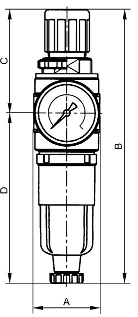 Filterregler »multifix«, PC-Behälter, Manometer, BG 3, G 1/2, 0,5-10 bar, HA - bekommst Du bei ★ HUG Technik ✓