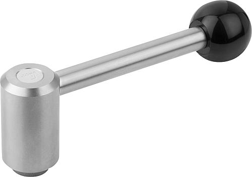 Spannhebel Gr.1 M8, Form: 0° Edelstahl, Komp: Kunststoff - K0109.1082