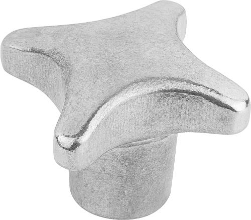 Produktbild Kreuzgriff gleitgeschliffen D1=40, Form: A Aluminium - K0145.104008 - direkt von HUG Technik ✓