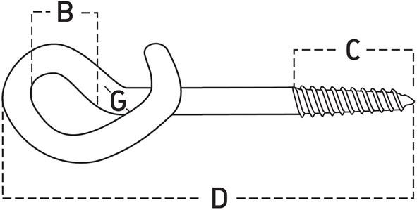 Sicherheits-Schaukelhaken Art. 19S / 160x10,0 Eisen, verzinkt - direkt von HUG Technik ✓