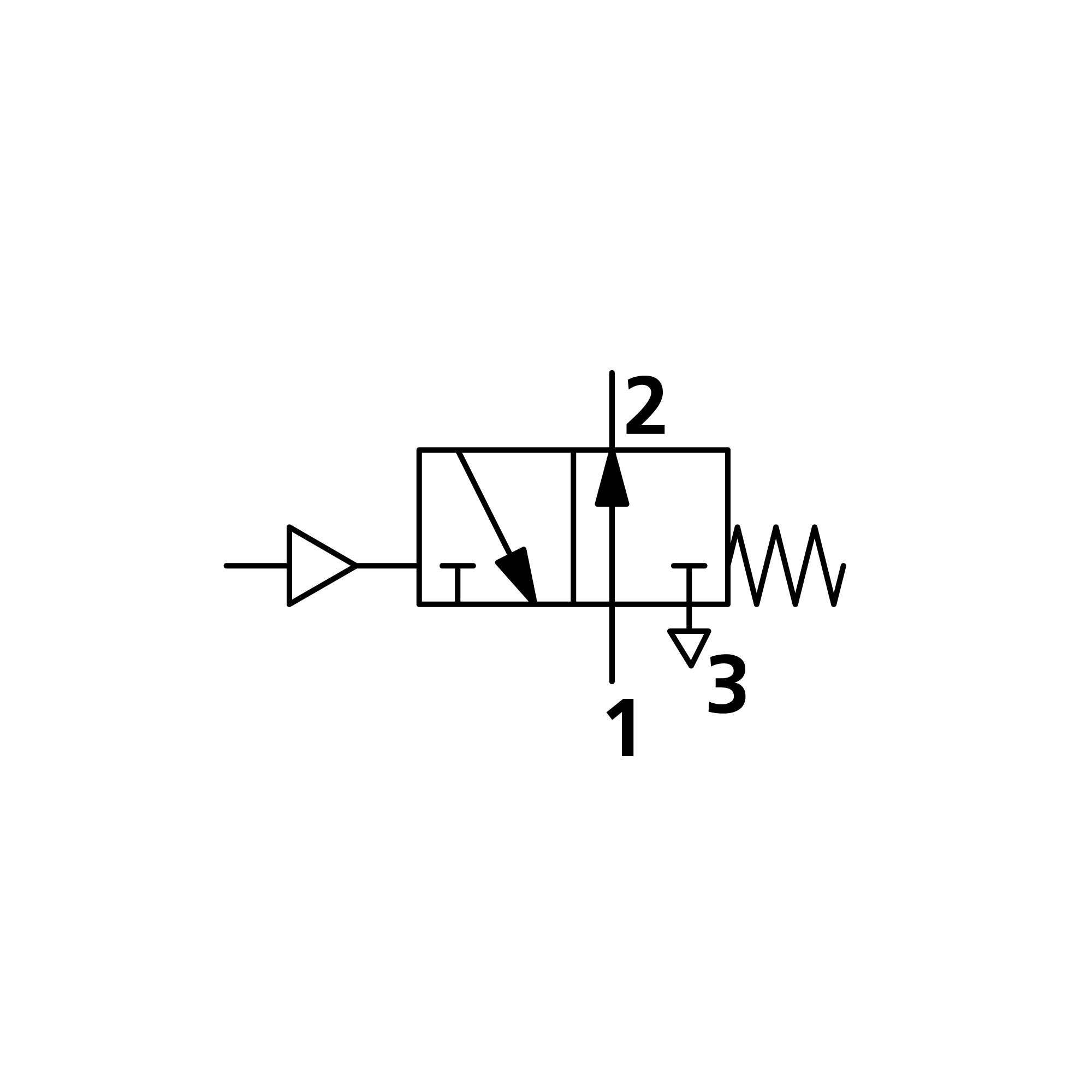3/2-Wegeventil, pneumatisch, monostabil, Anschluss G 1/2, NO - bei HUG Technik ✓ ✌