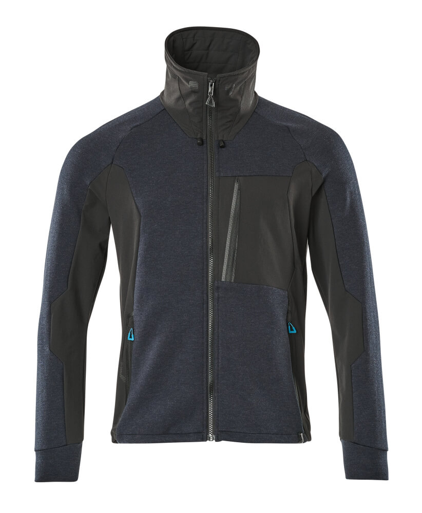 MASCOT® ADVANCED Sweatshirt mit Reißverschluss  Gr. 2XL, schwarzblau/schwarz - bekommst Du bei ★ HUG Technik ✓