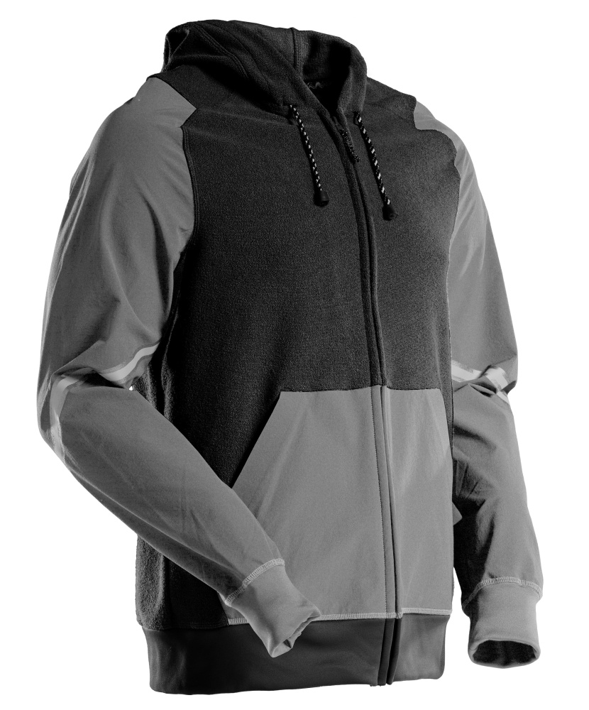 MASCOT® CUSTOMIZED Kapuzensweatshirt mit Reißverschluss  Gr. 2XL, anthrazitgrau/schwarz - gibt’s bei HUG Technik ✓
