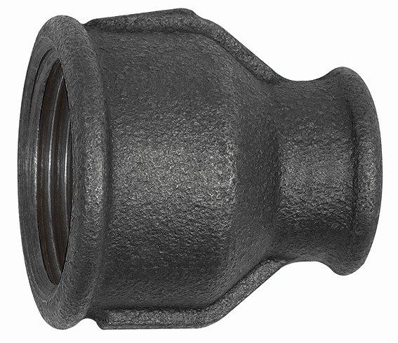 Muffe 240, reduzierend, Rp 3/8 IG, Rp 1/4 IG, Temperguss, schwarz - gibt’s bei ☆ HUG Technik ✓