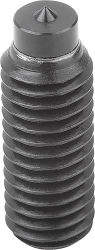 Produktbild Druckschraube mit Spitze M05X12,5 Stahl, Komp:Werkzeugstahl - K0272.05X13 - erhältlich bei ♡ HUG Technik ✓