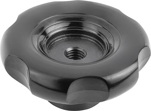Handrad Innengewinde M10 Duroplast, D=70 - K0184.70110 - erhältlich bei ♡ HUG Technik ✓