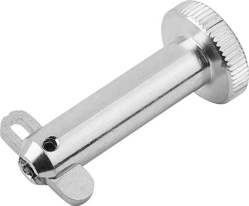 Steckbolzen mit Klappsicherung Stahl, D1=6, L=25 - K0776.06025 - erhältlich bei ✭ HUG Technik ✓