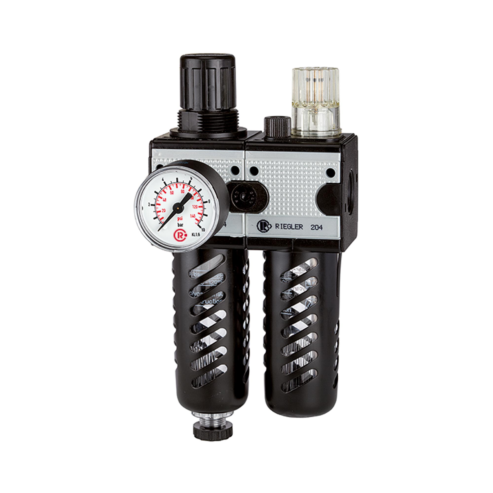 Wartungseinheit 2-tlg. »multifix«, PC-Behälter, Schutzkorb, BG3, G3/4 - gibt’s bei ☆ HUG Technik ✓