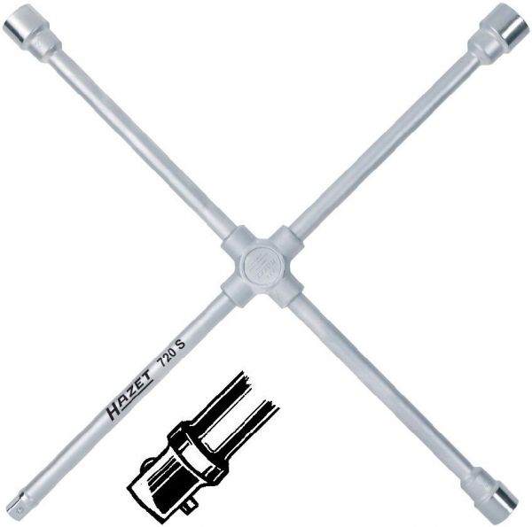 HAZET® Kreuzschlüssel 750 mm, 6-kant, 24 x 27 x 32mm x DIN 3120 3/4 Zoll außen - bekommst Du bei ★ HUG Technik ✓