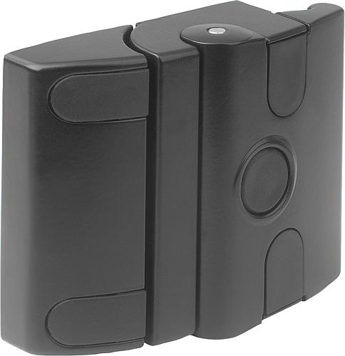 Produktbild Fallenverschluss Form:A, Aluminium schwarz, Nicht abschließbar, BN=8/10 - K1496.100561 - gibt’s bei ☆ HUG Technik ✓