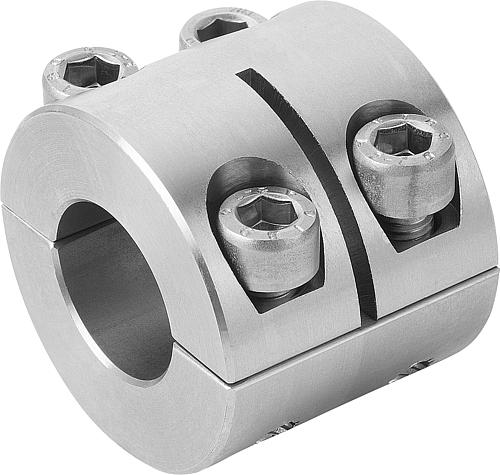 Klemmring Geteilt, Breit, D1=8, D2=18, B=20, Edelstahl 1.4305 - K1925.00802