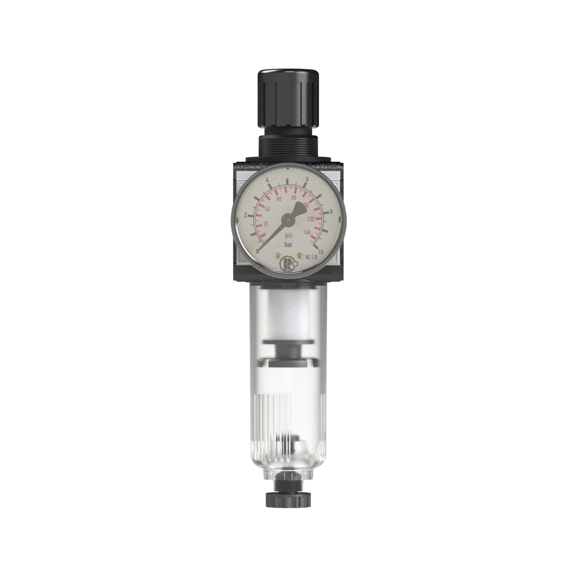 Filterregler »multifix«, PC-Behälter, BG 3, G 3/4, 0,2-6 bar, HA - gibt’s bei ☆ HUG Technik ✓
