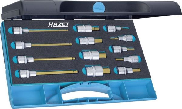 HAZET® Schraubendreher-Einsatz Garnitur 1/2 Zoll 13teilig5-19mm i6-kant - bei HUG Technik ✭