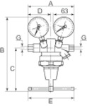 Leitungsdruckregler 200 bar, inkl. Manometer G 1/4 IG, 1 - 100 bar - direkt von HUG Technik ✓