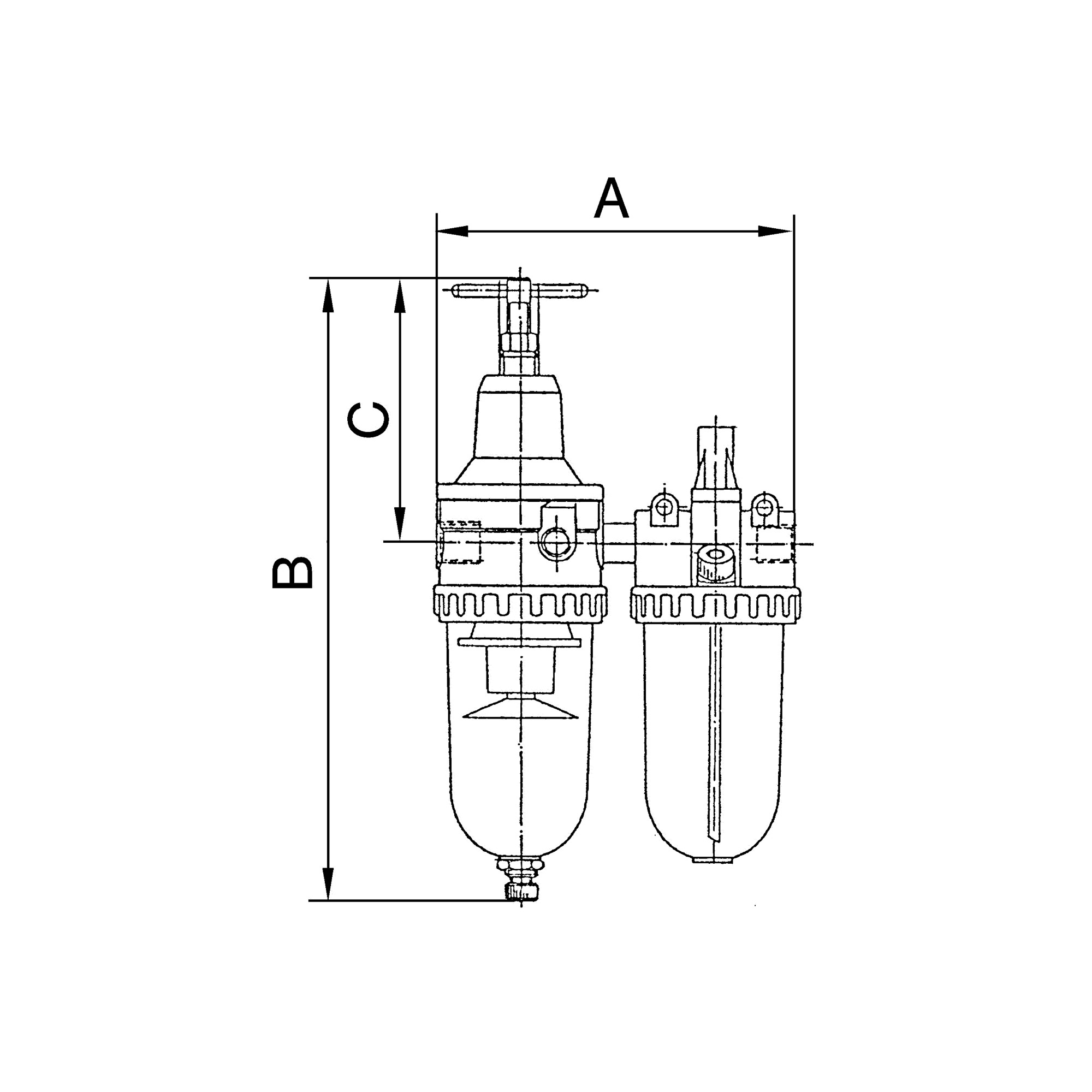 Wartungseinheit 2-tlg. »Standard«, mit PC-Behälter, BG 4, G 3/4 - erhältlich bei ♡ HUG Technik ✓
