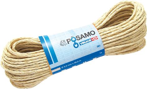 PÖSAMO Sisal-Wäscheleine 5,0mm, 30m auf Docke gedreht - bei HUG Technik ♡