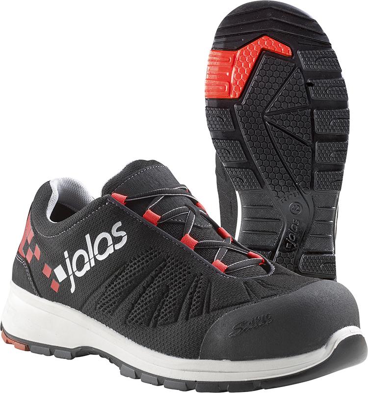 JALAS® Sicherheitshalbschuh 7100 Zenit Evo, S1, SRC, schwarz-rot-weiss - direkt von HUG Technik ✓