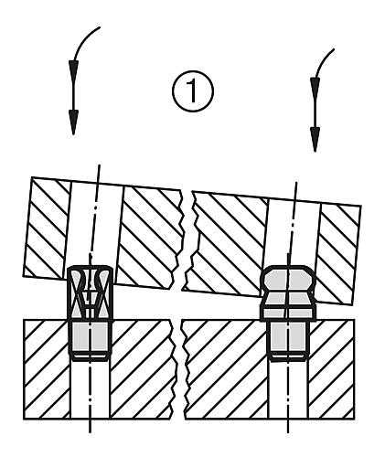 Aufnahmebolzen mit Kugelansatz C=10, Form:D Edelstahl - K0351.5102 - erhältlich bei ✭ HUG Technik ✓