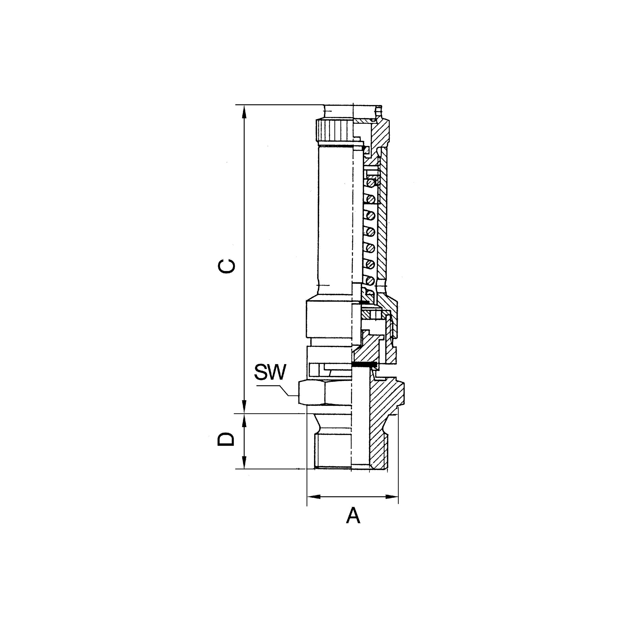 Sicherheitsventil DN 8, Messing, G 1/4, Ansprechdruck 5,9 bar - erhältlich bei ✭ HUG Technik ✓