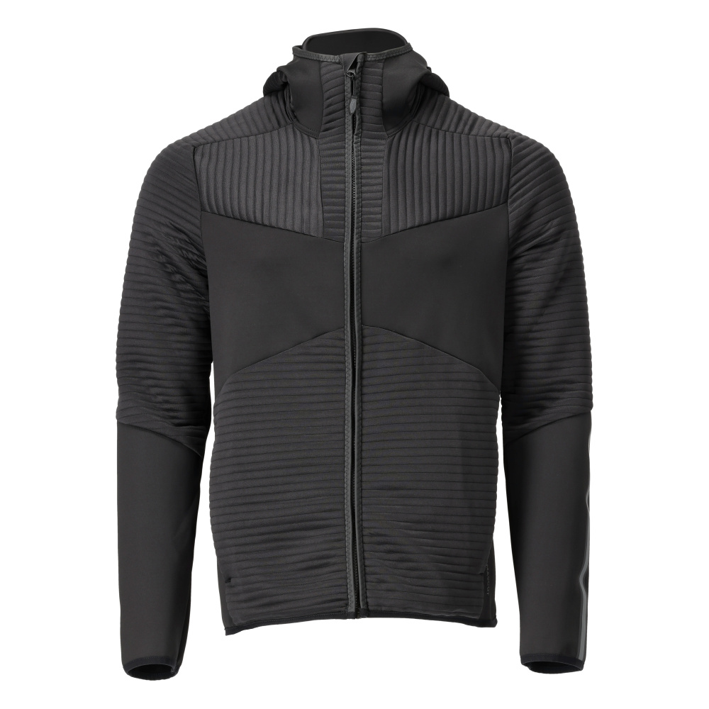 MASCOT® CUSTOMIZED Fleece Kapuzensweatshirt mit Reißverschluss  Gr. 2XL, schwarz - bei HUG Technik ✓