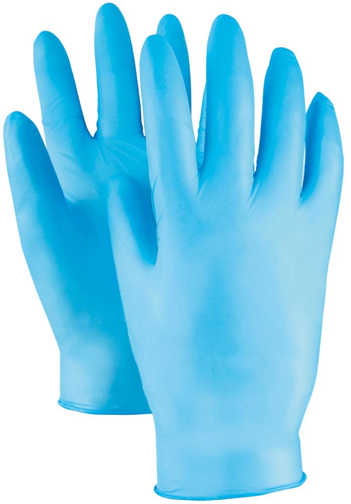 STRONGHAND® Einweghandschuhe Kowloon, Nitril, ungepudert, blau (Box mit 100 Stück) - bei HUG Technik ✭