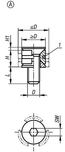 Zentrierspanner Rund H=11,5, Form: A Stahl, Komp: Stahl - K1166.11608 - erhältlich bei ✭ HUG Technik ✓